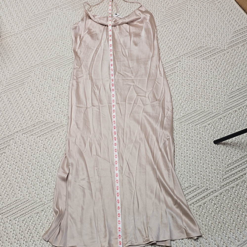 Express Satin Dress in Champagne - Picture 15 of 15